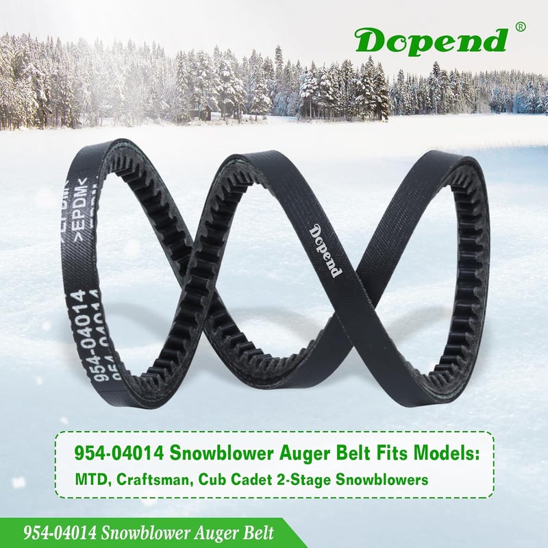 Dopend 954-04014 Snowblower Auger Belt 3/8'' x 27-1/8'' for MTD, Craftsman, Cub Cadet 2-Stage Snowblowers, Replaces 954-05110, 754-04014 Belt - Image 5